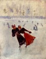 Mujeres patinando escenas de París Jean Beraud